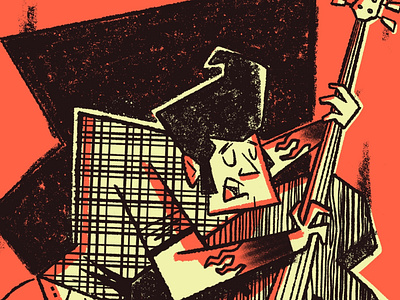 Big Bass illustration ipad pro music procreate retro retro cartoon retro supply rock