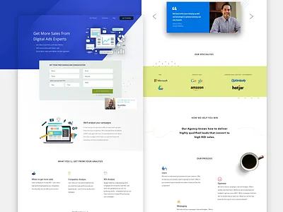 Zaveint - Landing Page clean clear design landing landing page layout seo social media typography ui uiux ux