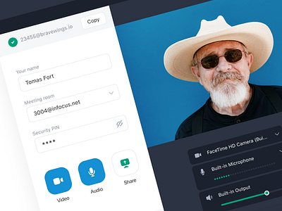 Home screen – video call app app audio call call call app chat chat app conference contacts desktop mac app mac os recording settings share screen ui ux ux design video app video call voice call