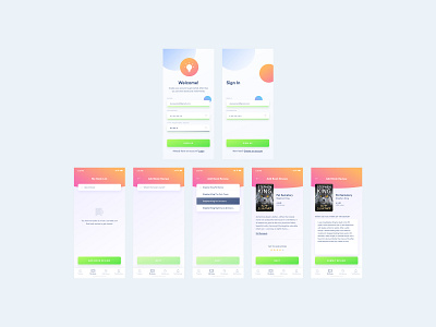 Book App Screens 1 book app ui