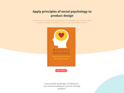 Design of Influence landing page ebook landing page web design