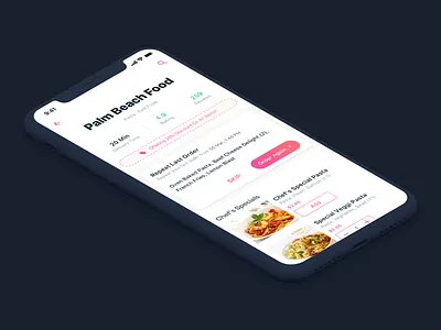 Repeat Order | Restaurant Details | Food App add to cart delivery time food food app food delivery food delivery app ios order again ratings repeat order reviews