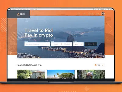 Cryptocurrency based AirBNB platform airbnb blockchain booking crypto cryptocurrency design hotel landing page masternodes rental ui ux design web