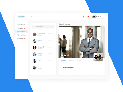 Telemed Dashboard app clean concept dashboad medical app minimal ui ux web