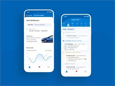 Test Drive Management iOS App - Case study automotive calendar car cards case study dashboard ios iphone list management organising schedule statistics test drive track transition ux ux case study vehicle