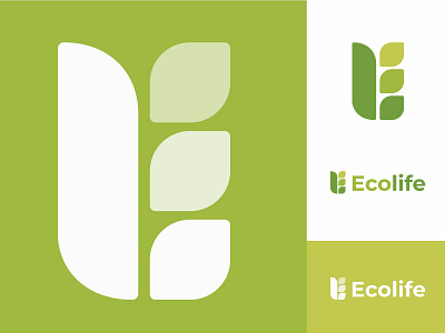 Ecolife logo branding brands design eco eco friendly ecology graphic design leaf logo logo design logomark logotype mark nature wheat
