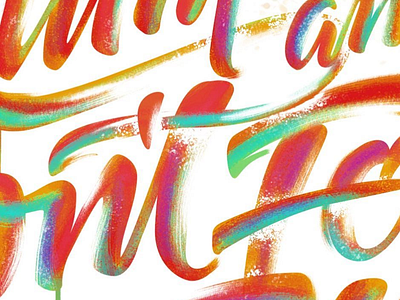 Painterly Lettering custom type hand lettering handmade font illustration lettering typography