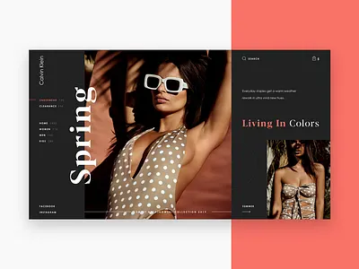 Design Concept For Calvin Klein Homepage calvin klein company design digital dribble ecommerce fashion fashion art grid onlineshop onlinestore typography ui ux web webdesign