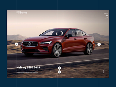 Autohuset Vestergaard Hero2 autohuset vestergaard car dealer cars design ui uidesign ux volvo volvo cars web webdesign website