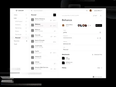 Secure App app dashboard desktop manager password manager secure team