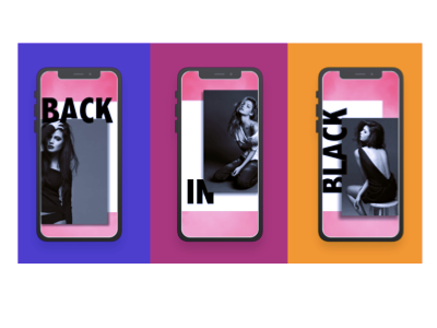 BACK IN BLACK design digital marketing simonechosse