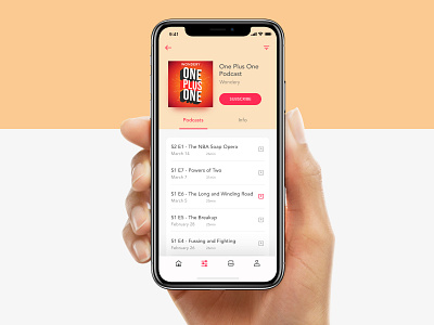 PodPro Podcast screen clean design design download info learning light light background podcast sketch subscribe ui ux
