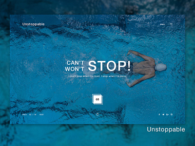 Unstoppable - Hero Banner | Web UI apps development creative design dribbble free free psd freebie freebie psd hero area hero banner home page design journey motivational motivational quotes slider design sliders uidesign web web design company web ui design