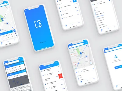 Kiedy Jadę iOS feed filters flat design graphic design ios map mobile app search sketch splash screen travel user interface ux design
