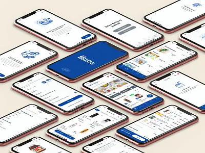 Bindawood Grocerry blue clean design dubai flat flat ui groceries grocery hypermarket illustration minimal product design shopping simple supermarket uae ui ux