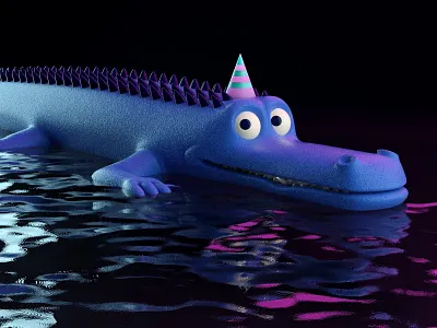 COCODRILO 3d c4d character illustration octane render