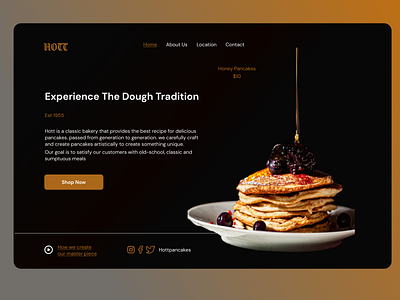 Restaurants Page ui ux website