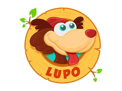 Logo for kids branch dog ears family forest happy illustration kids logo nose