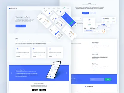Lightning Wallet- Landing Page bitcoin blockchain coin crypto crypto currency cryptocurrency dashboard data ethereum ethworks exchange finance landing landing page wallet website