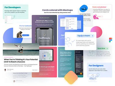 Cards UI For Web Design Templates app blog cards design desktop features figma landing mobile mockup news page post product responsive site templates ui ui kit web