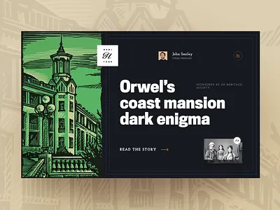 Heritage Blog blog concept design flat history icon illustration interface travel type typography ui ux web