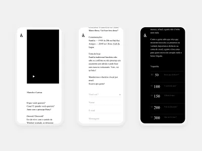 Invitation Mobile design interaction interaction design minimal typography ui