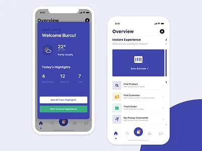 Sales Associates App app clean design ios iphonex omnichannel product retailing shop shopping app simple ui ux