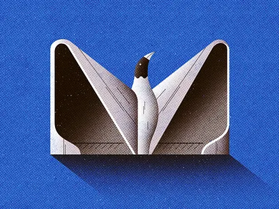 Soviet Bus Stop 05 architecture bird brutalism bus shelter bus stop concrete design flat geometric gradient halftone illustration photoshop sculpture shadow texture vector