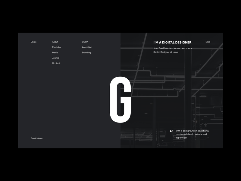 Personal website homepage animation animation blog design graphics homepage interface personal ui ux web website