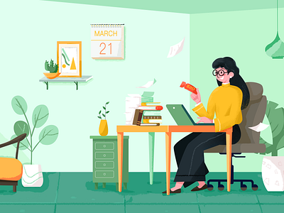 A little surprise design draw girl girl character illustration surprise work