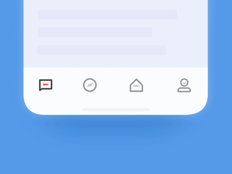 Tab Bar interactive animation animation design gesture gif icon interesting iphone x micro motion mobile navigation navigation animation navigation bar tab bar tabbar ui ux ux kit