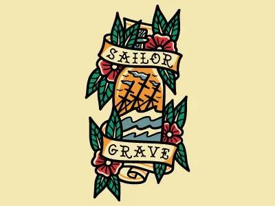 Sailor Grave apparel clothing illustration rose t shirt tattoo traditional art