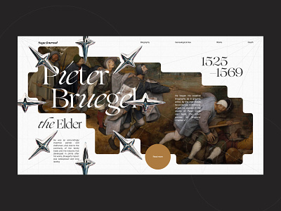Pieter Bruegel. Brutal Version / Hero Concept art brutal design digitalbutlers history inspiration typography ui