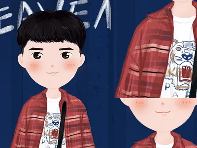 Portraits Of Friends ui 人物 卡通 品牌 头像 插图 漫画 男生