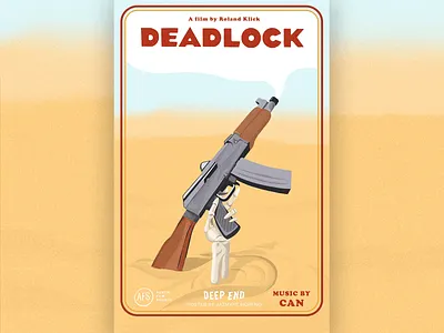 DEADLOCK Alternative Movie Poster 1970s alternative movie poster design drawing film posters illustration movie poster procreate app vintage