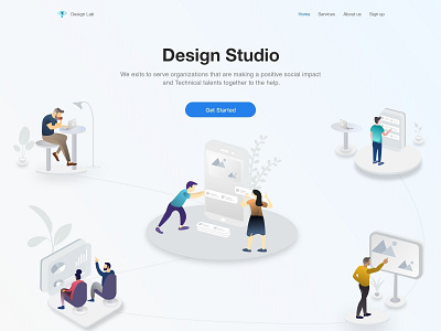 Design Studio - Landingpage branding design illustration logo typography ui ux website
