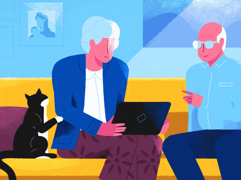 Transfer money 2d after effects animation character design explainer flat gif icons illustration ourshack