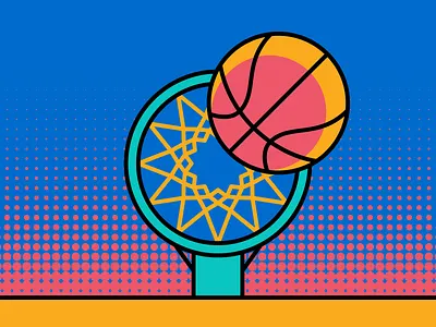 Buzzer Beater basketball illustration march madness nba vector