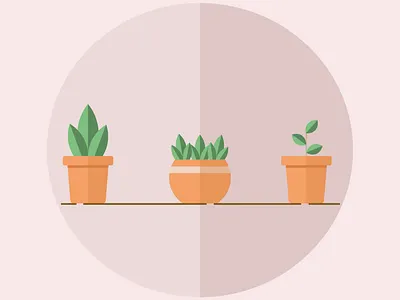 Plants 01 animation branding design designer flat icon illustration illustrator logo minimal typography vector web website