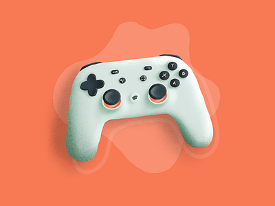 Stadia 2019 brush cloud cloud gaming controller games gaming google illustration ipad pro joystick minimal procreate ps4 sketch stadia texture xboz
