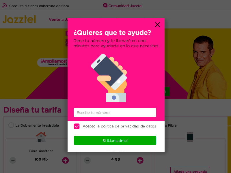 Click 2 call click 2 call popup te llamamos ventana emergente