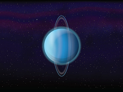 Uranus astrology blur bright flat gradient illustration milkyway planet science shine solar system space stars