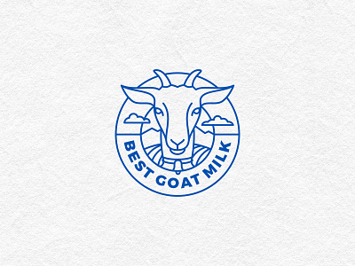 Goat logo drawing goat illustration logo milk monoline monolinear organic