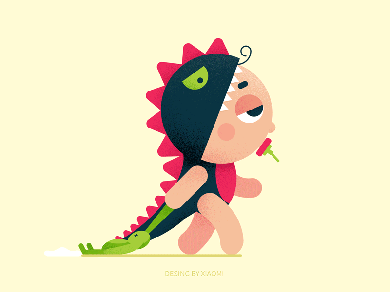 Dinosaur baby baby design dinosaur flat gif illustration people vector