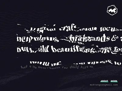 ✨ Portfolio revamp! ✨ design code glitch interaction redesign svg filters ui ux