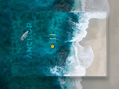 Login screen anchor app berth boat branding ios marina photoshop sailing sea tablet ui ux
