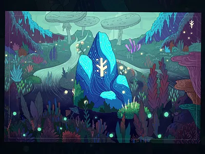 Card for board game 2d art design illustration nature photoshop