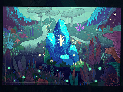 Card for board game 2d art design illustration nature photoshop