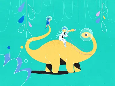 Little dinosaur-taming space-pirate 2d 2d animation adventure animation astronaut boy character design child dino dinosaur dream expedition explainer video explainer videos fantasy illustration pirate storyboard texture