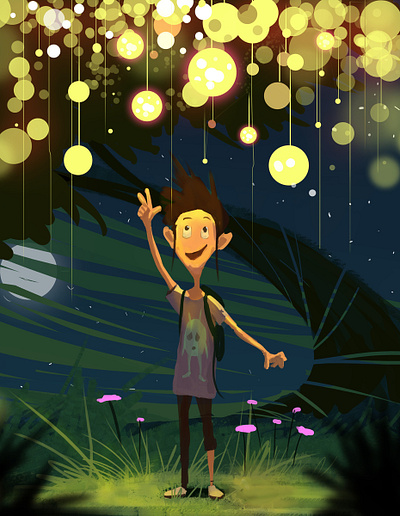 Trippy Lights! animation art artboard artbook artwork branding brush character art design digital 2d digital art digital illustration digital painting game art game artist illustration landscape nature photoshop vector